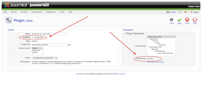 Joomla anti-spam options